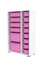 Hanah Home Armario Multiusos Blanco y Rosa
